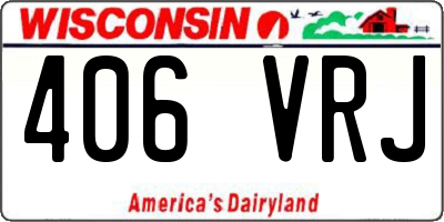 WI license plate 406VRJ