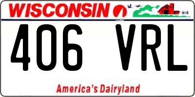 WI license plate 406VRL