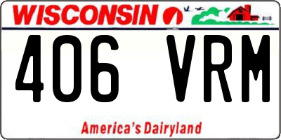 WI license plate 406VRM