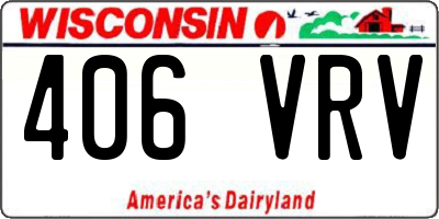 WI license plate 406VRV