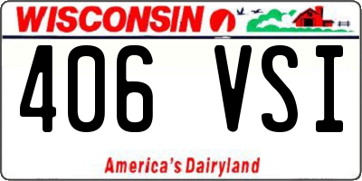 WI license plate 406VSI