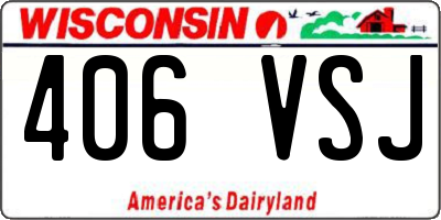 WI license plate 406VSJ