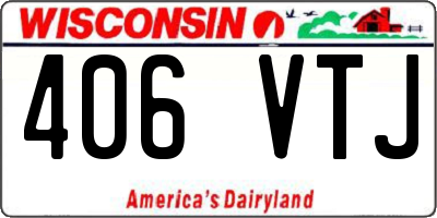 WI license plate 406VTJ