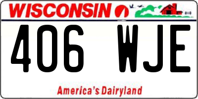 WI license plate 406WJE