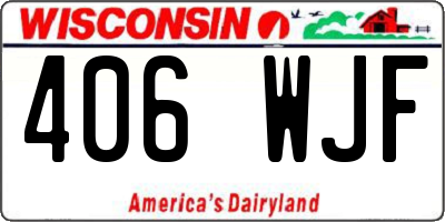 WI license plate 406WJF