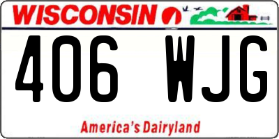 WI license plate 406WJG