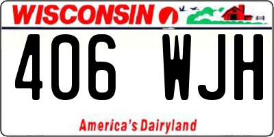 WI license plate 406WJH