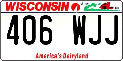 WI license plate 406WJJ
