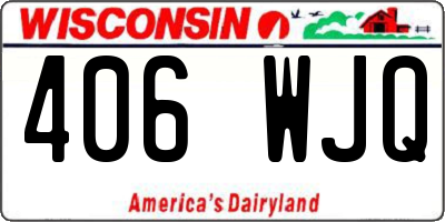 WI license plate 406WJQ