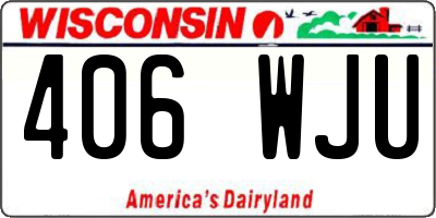 WI license plate 406WJU
