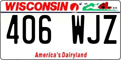 WI license plate 406WJZ