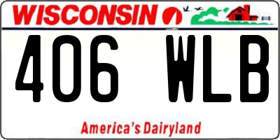 WI license plate 406WLB