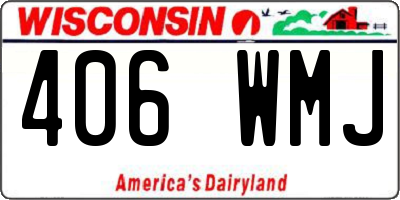WI license plate 406WMJ