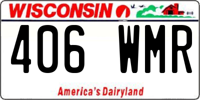 WI license plate 406WMR