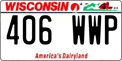 WI license plate 406WWP