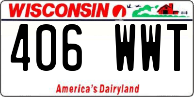 WI license plate 406WWT