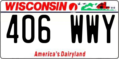 WI license plate 406WWY