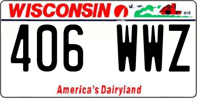 WI license plate 406WWZ