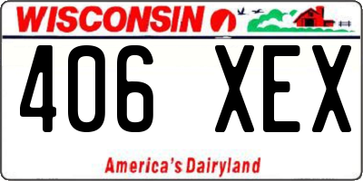WI license plate 406XEX