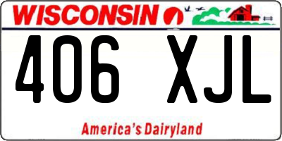 WI license plate 406XJL