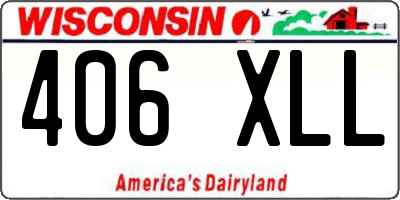 WI license plate 406XLL