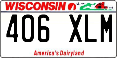 WI license plate 406XLM