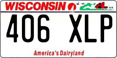WI license plate 406XLP