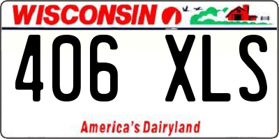 WI license plate 406XLS