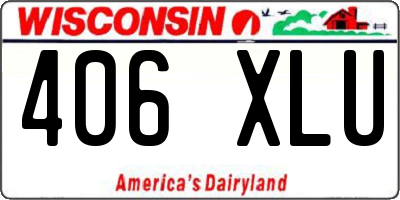 WI license plate 406XLU