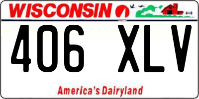 WI license plate 406XLV