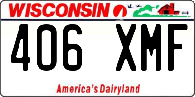 WI license plate 406XMF