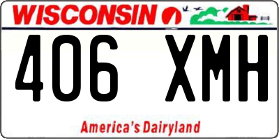 WI license plate 406XMH