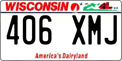 WI license plate 406XMJ