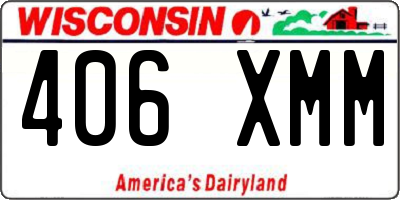 WI license plate 406XMM