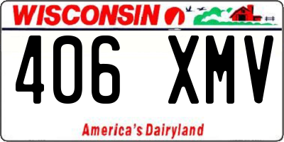 WI license plate 406XMV