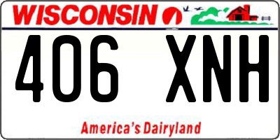 WI license plate 406XNH
