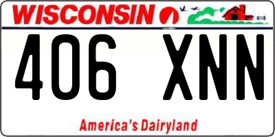 WI license plate 406XNN