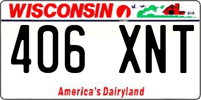 WI license plate 406XNT