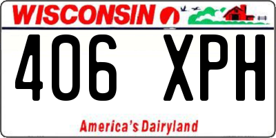 WI license plate 406XPH
