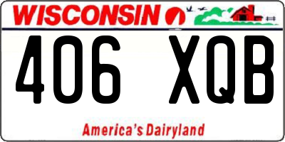 WI license plate 406XQB