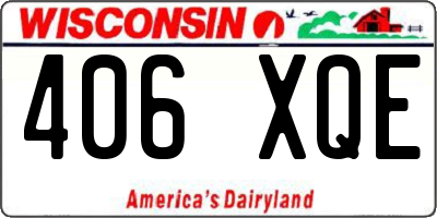 WI license plate 406XQE