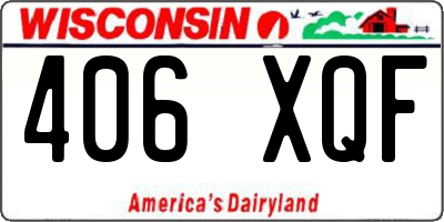 WI license plate 406XQF