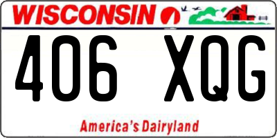 WI license plate 406XQG