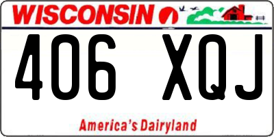 WI license plate 406XQJ