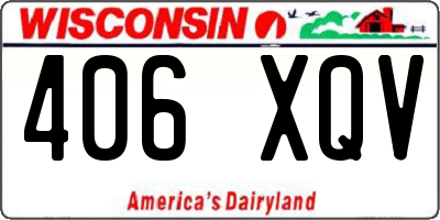 WI license plate 406XQV