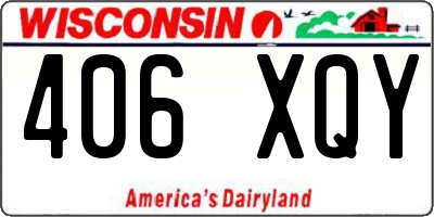WI license plate 406XQY