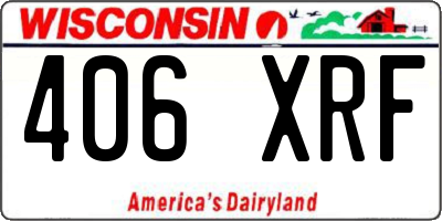 WI license plate 406XRF