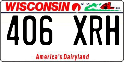 WI license plate 406XRH