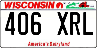 WI license plate 406XRL