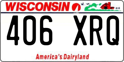 WI license plate 406XRQ